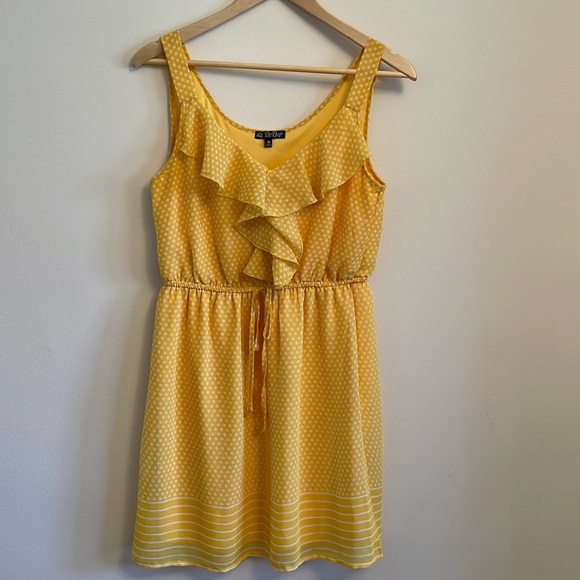BeBop Polka Dot Yellow Summer Dress - Picture 3 of 7